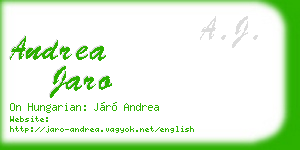 andrea jaro business card