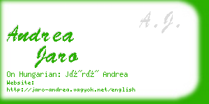 andrea jaro business card